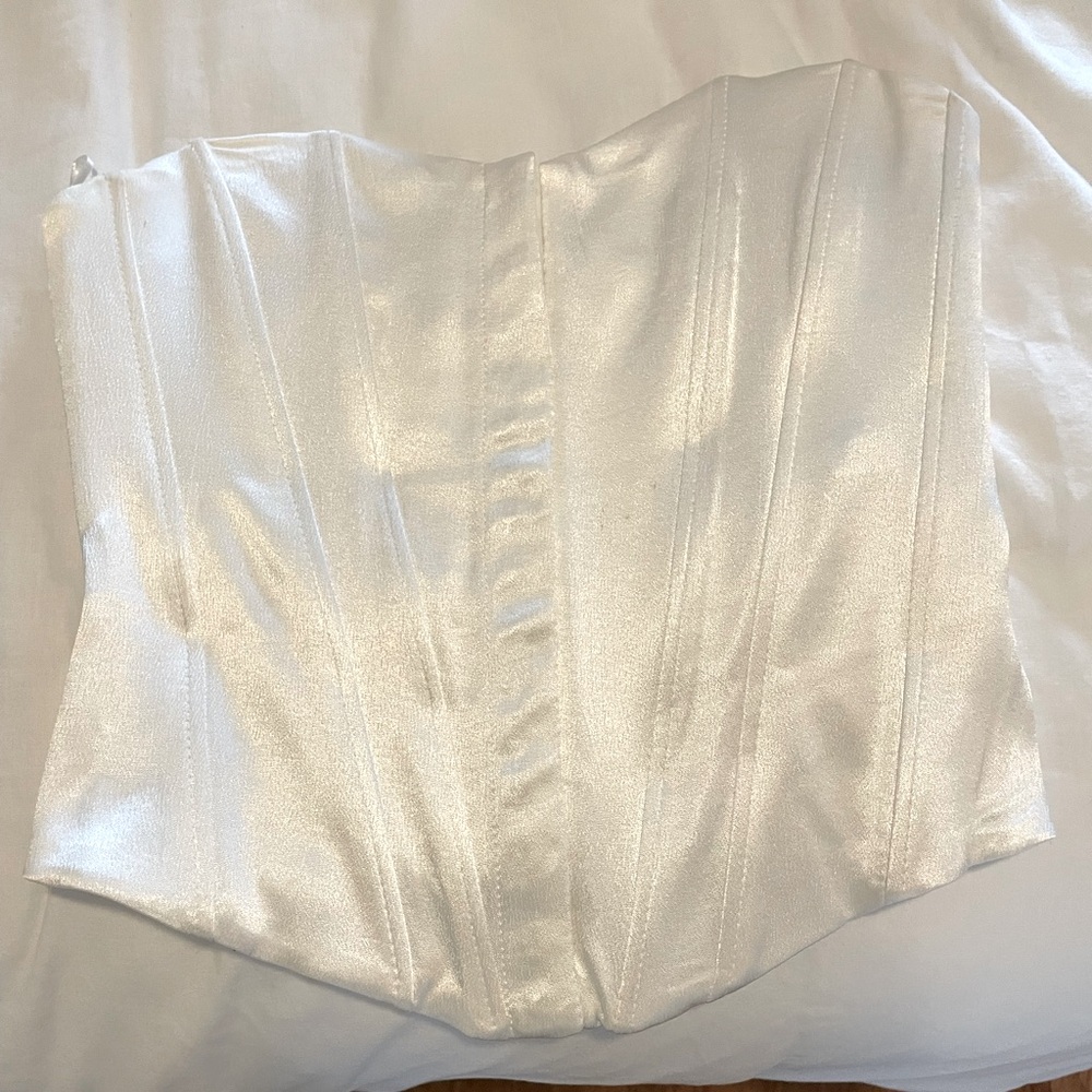 Zara strapless satin corset top. Size S. Like new condition